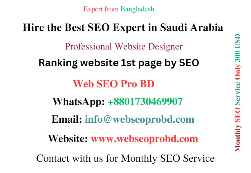 Top 5 Hire Best SEO Expert in Saudi Arabia