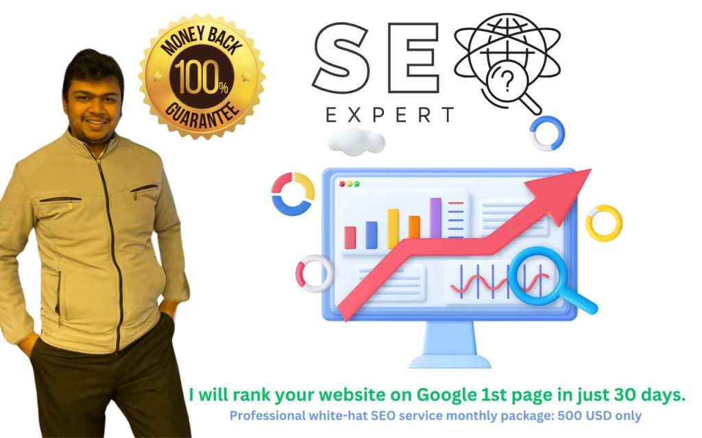 A professional SEO consultant analyzing website data on a computer screen.